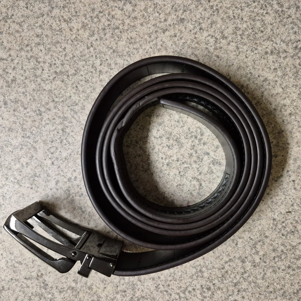 Reversible Black and Brown Leather Belt